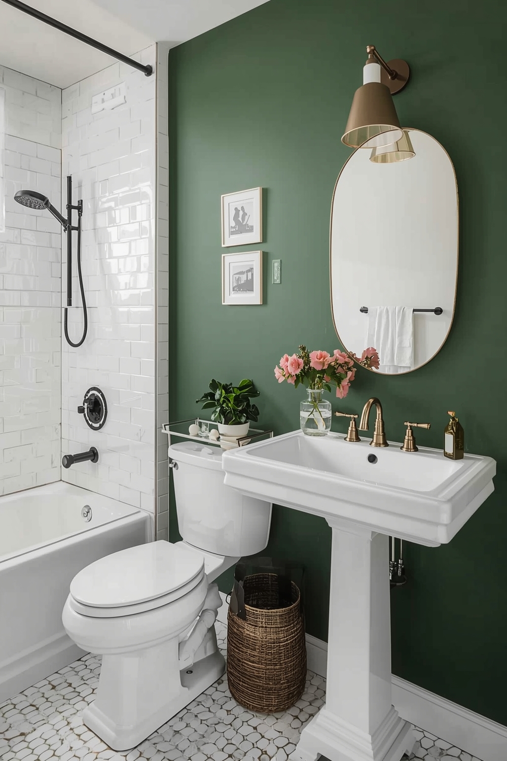 Small Bathroom Green Styling Tips