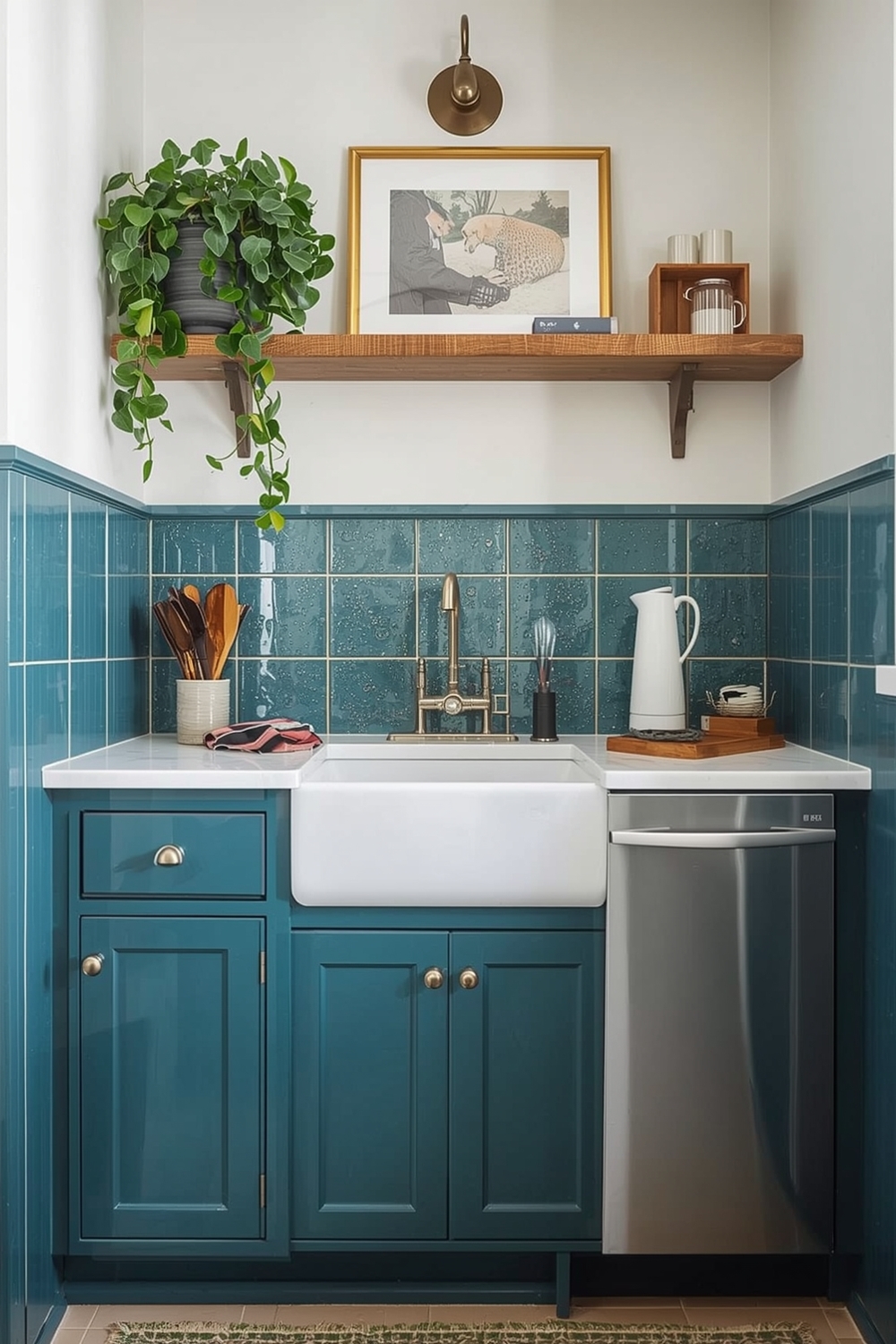 Small Kitchen Two-Tone Hacks