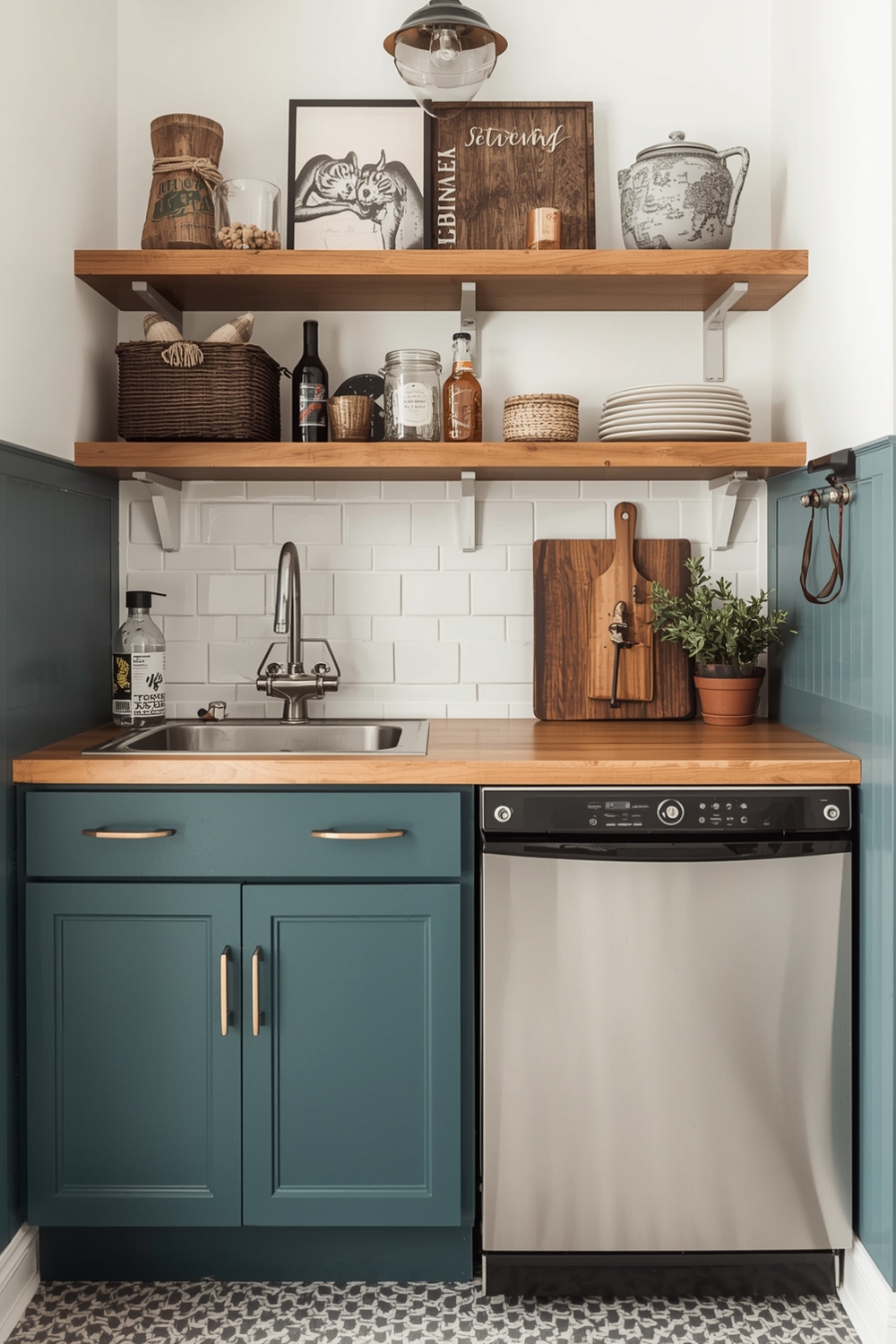 Small Kitchen Two-Tone Hacks