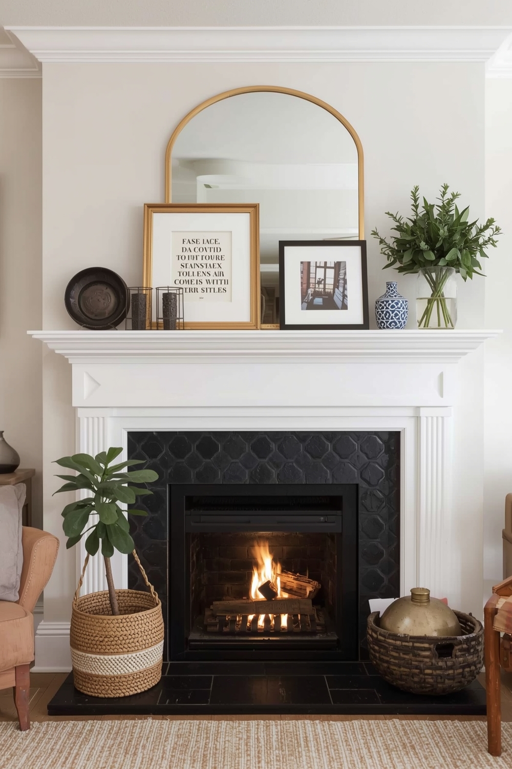 Small Space Mantel Styling Tips
