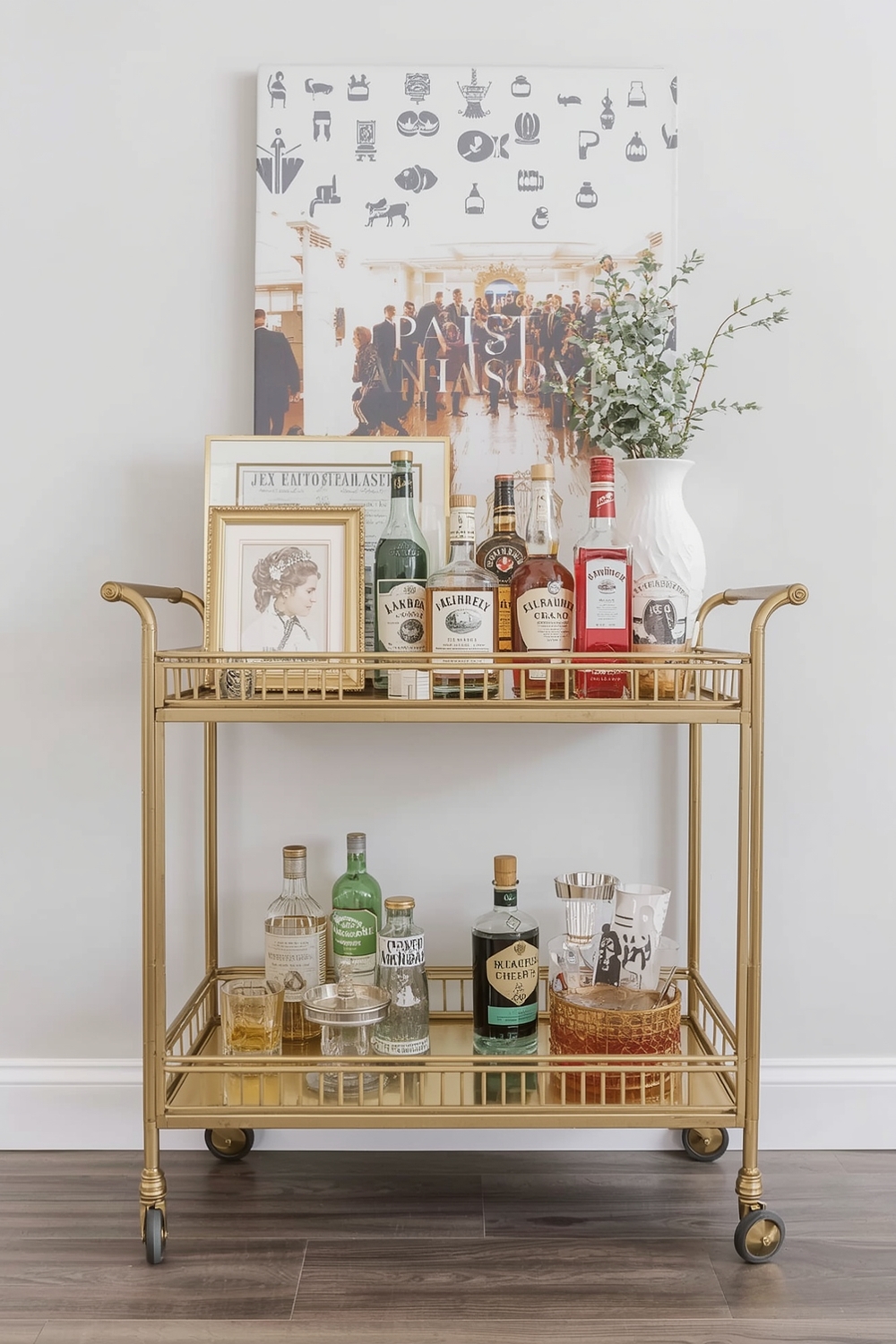 Styling Bar Carts with Whiskey & Accessories