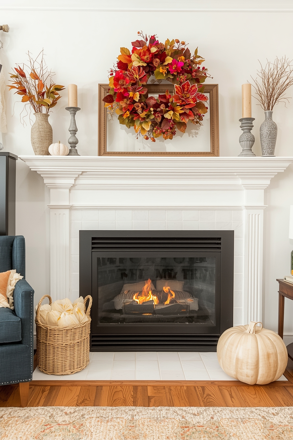Styling Mantels with Autumn Accents