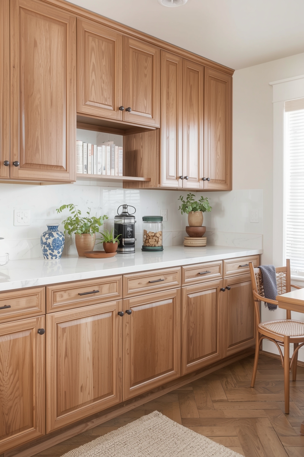 Styling White Oak Cabinets on a Budget