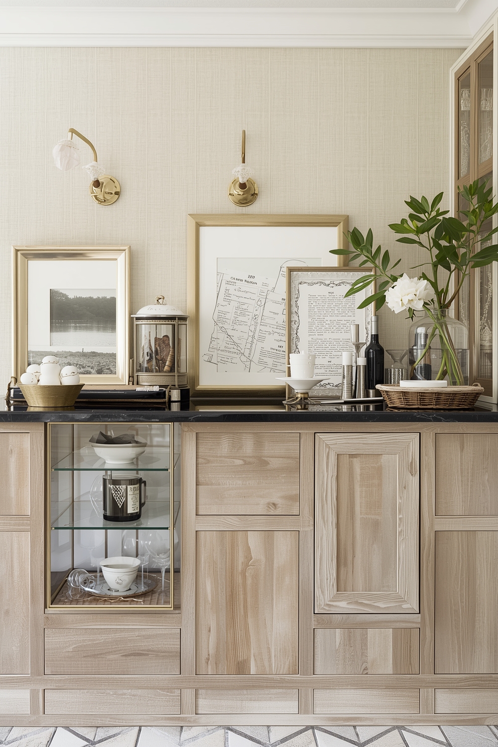 Two-Tone Cabinets for Entertaining