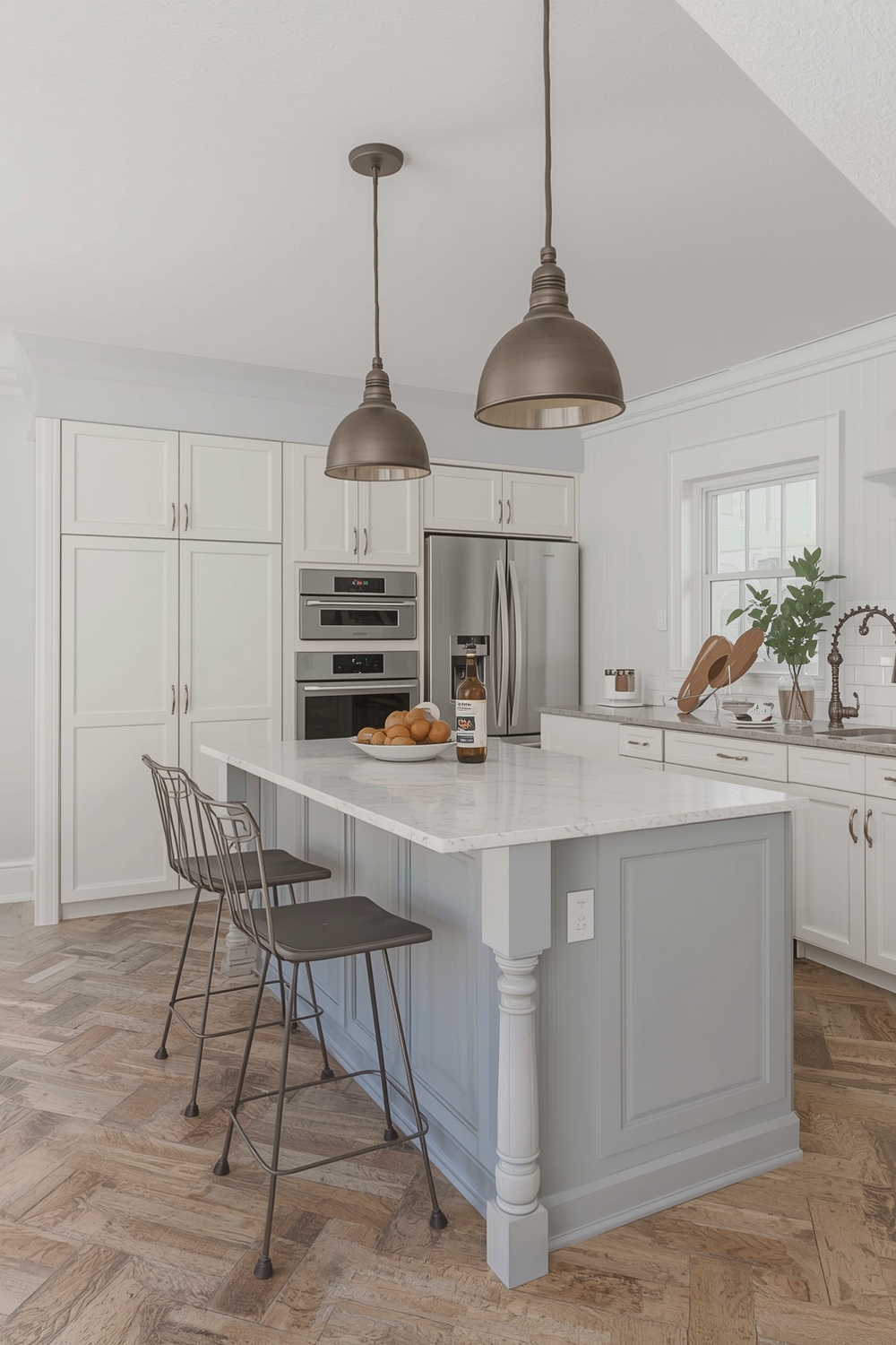 Two-Tone Cabinets for Open Concept Kitchens