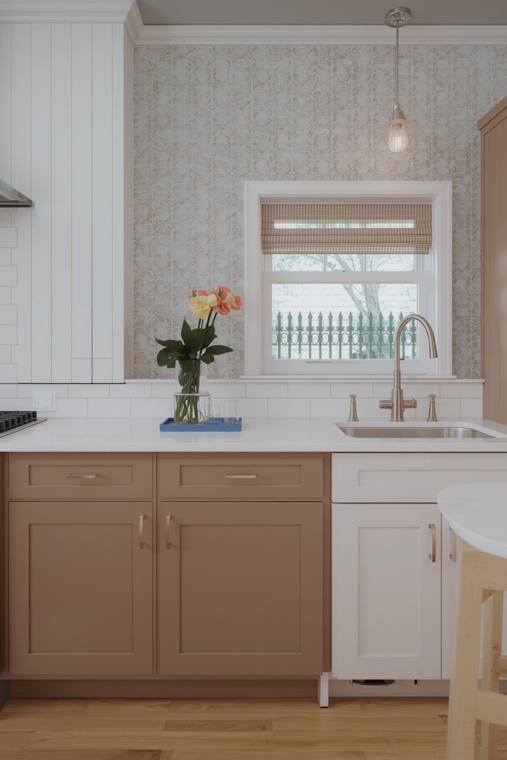 Two-Tone Cabinets for Small Kitchens