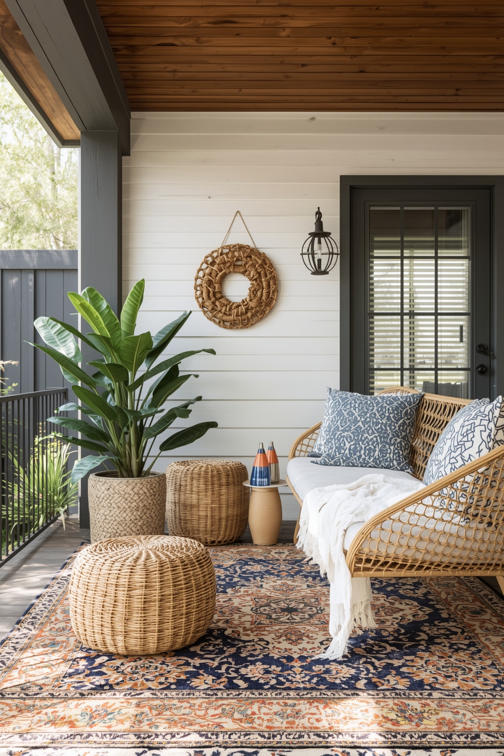 Using Outdoor Rugs to Define Hammock Spaces