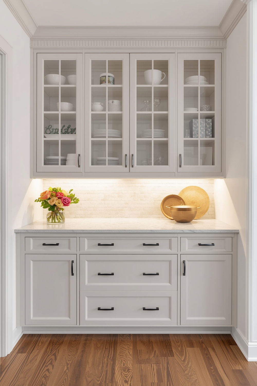 White Oak Cabinet Lighting Ideas