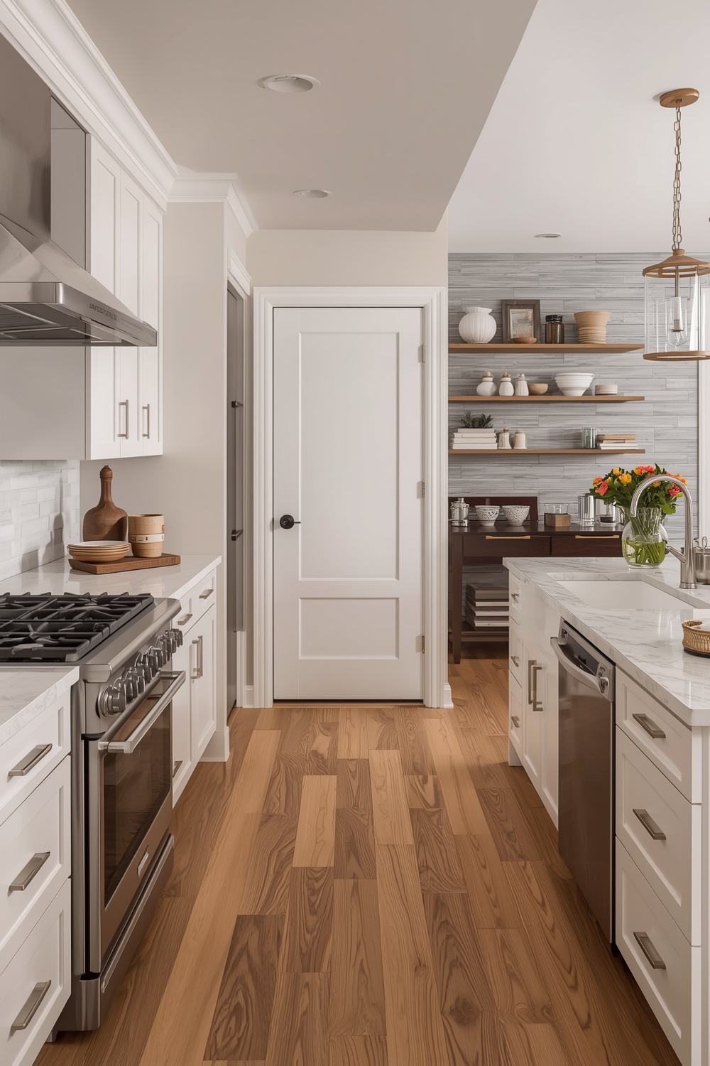 White Oak Cabinets in Open Concept Kitchens