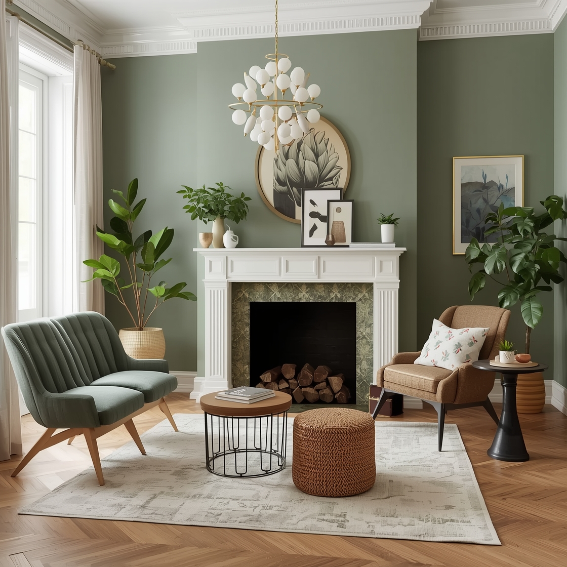 colours that go with sage green home decor
