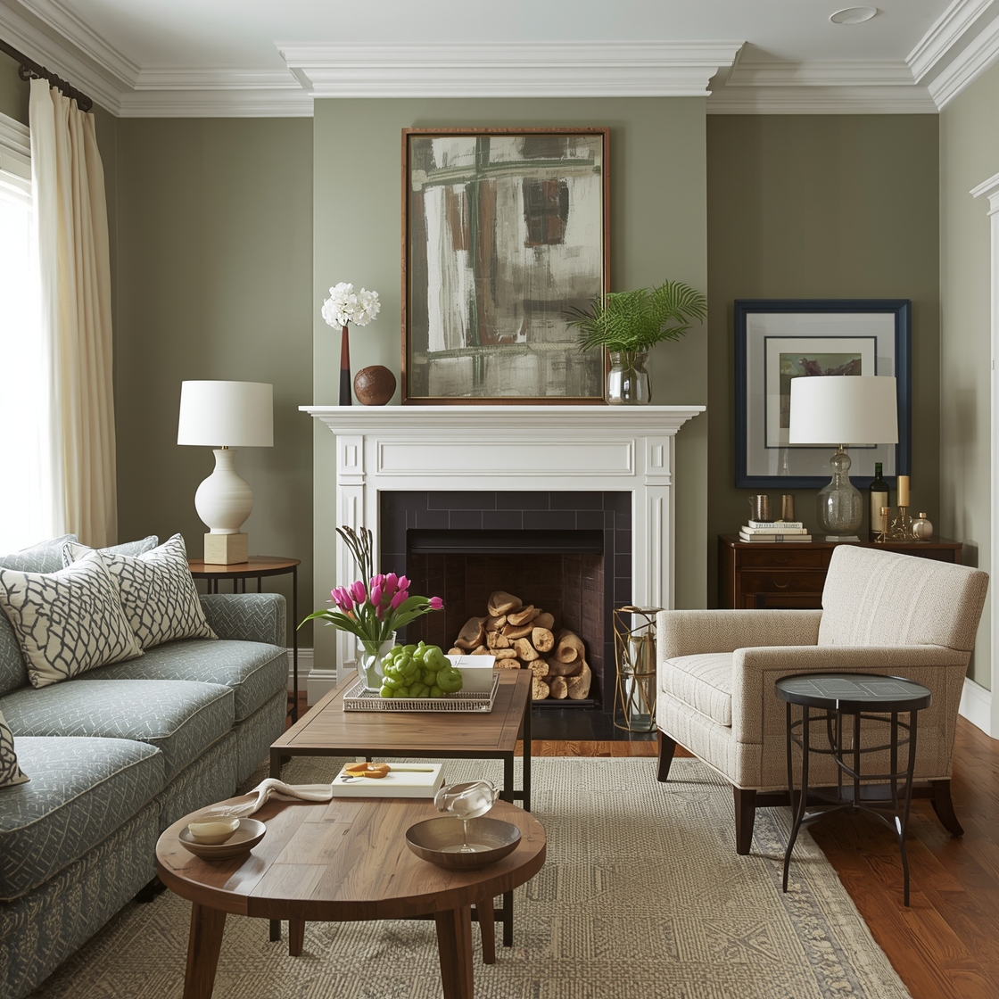 colours that go with sage green home decor