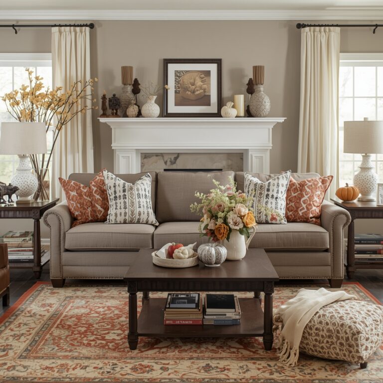fall living room decor