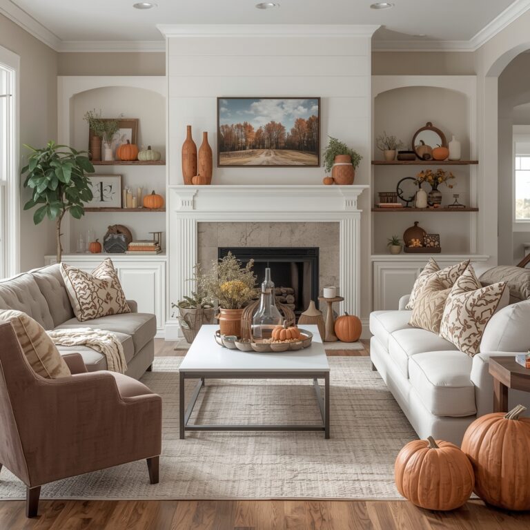 fall living room decor