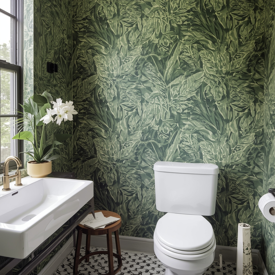 green bathroom decor nature-inspired designs