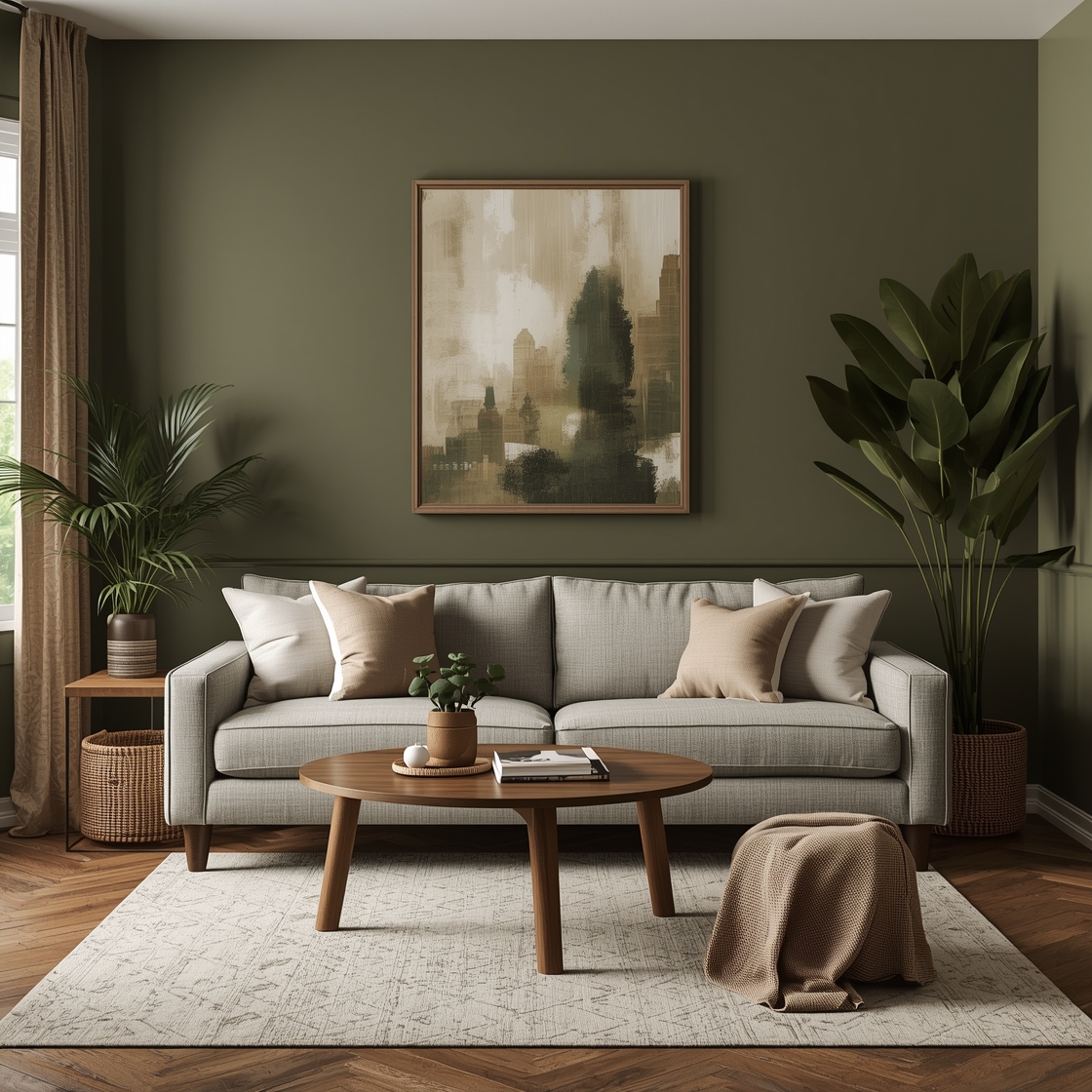 olive green colour combos for home decor