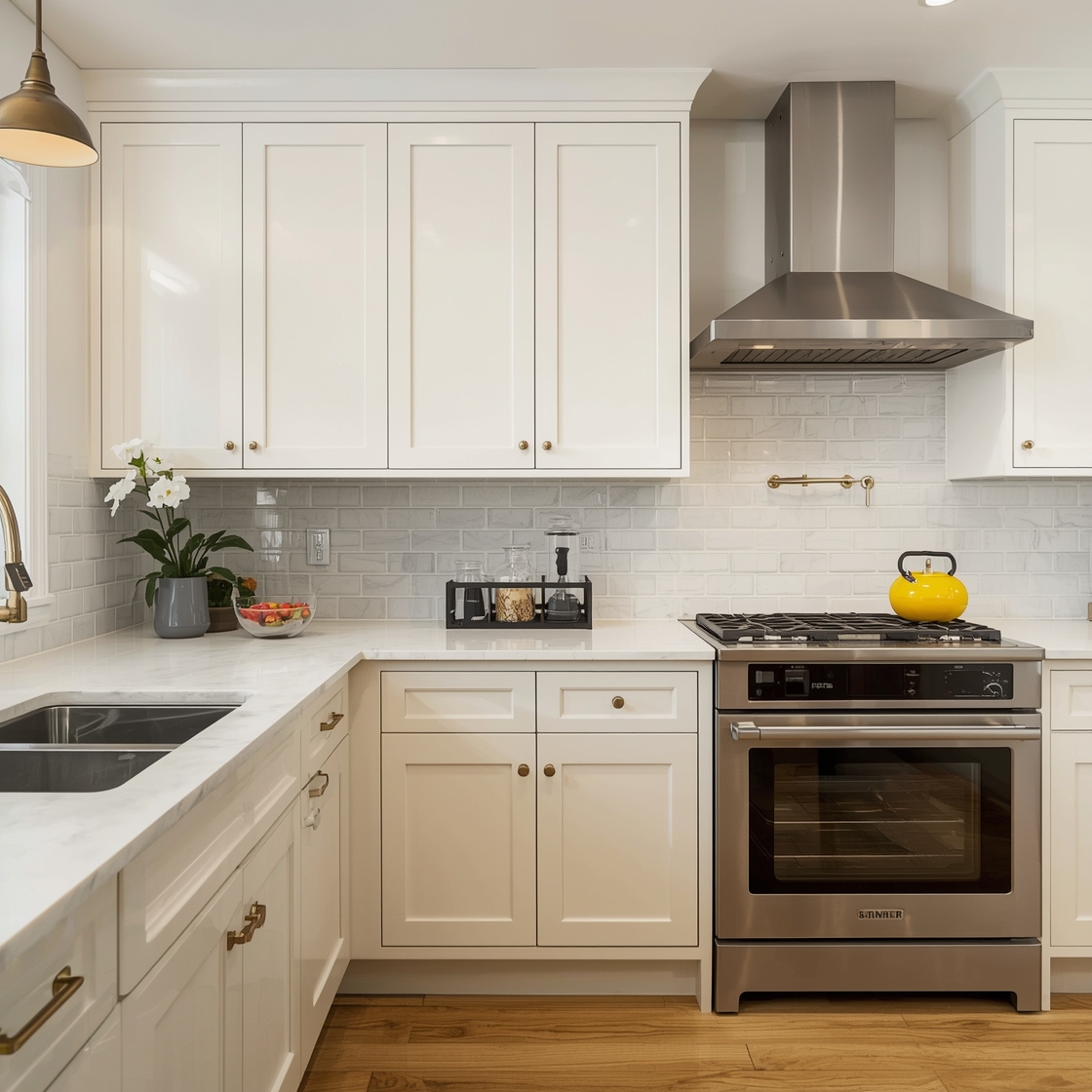 two-tone kitchen cabinet colour