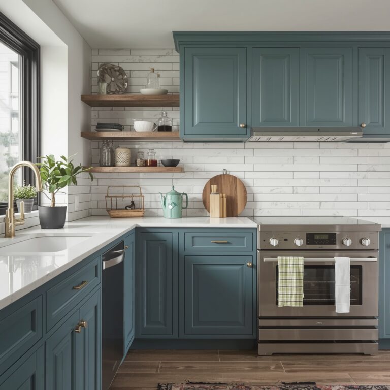 two-tone kitchen cabinet colour