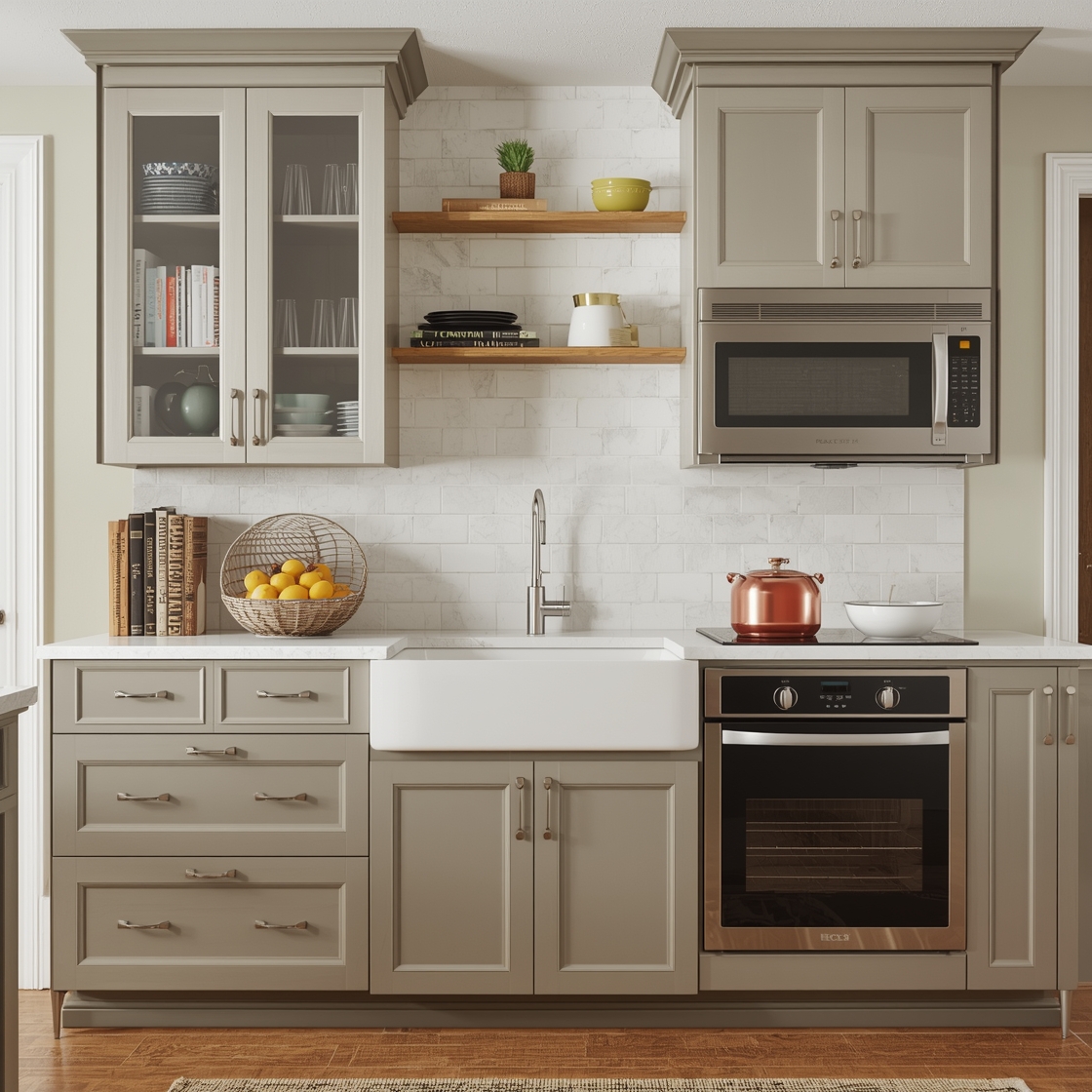 two-tone kitchen cabinet colour