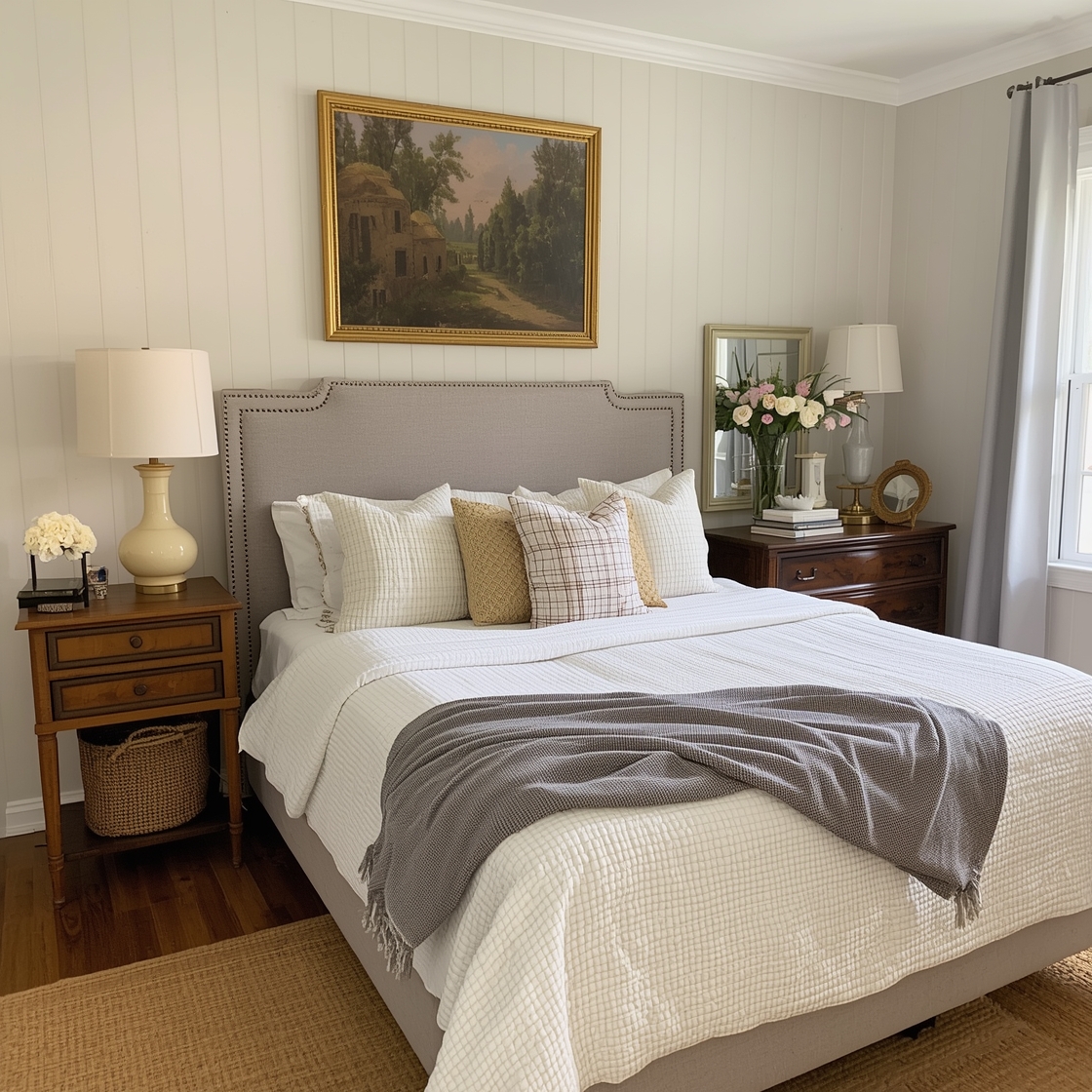 vintage farmhouse bedroom decor inspiration