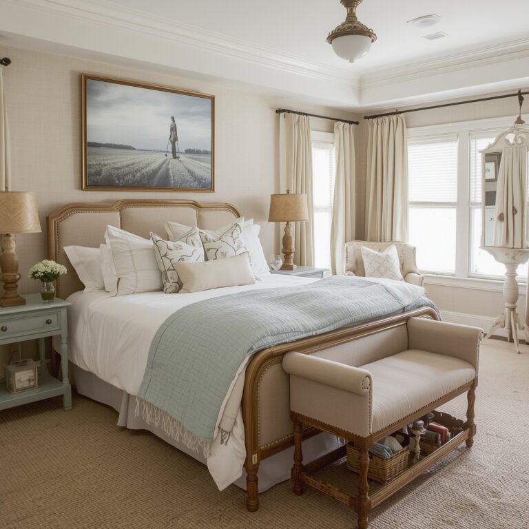 vintage farmhouse bedroom decor inspiration