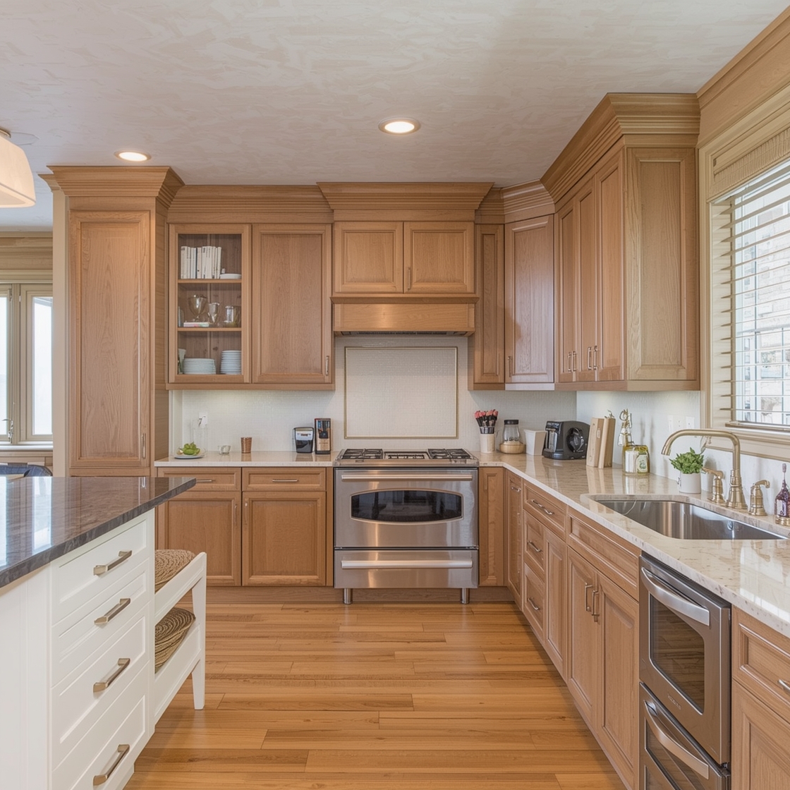 white oak kitchen cabinets designs