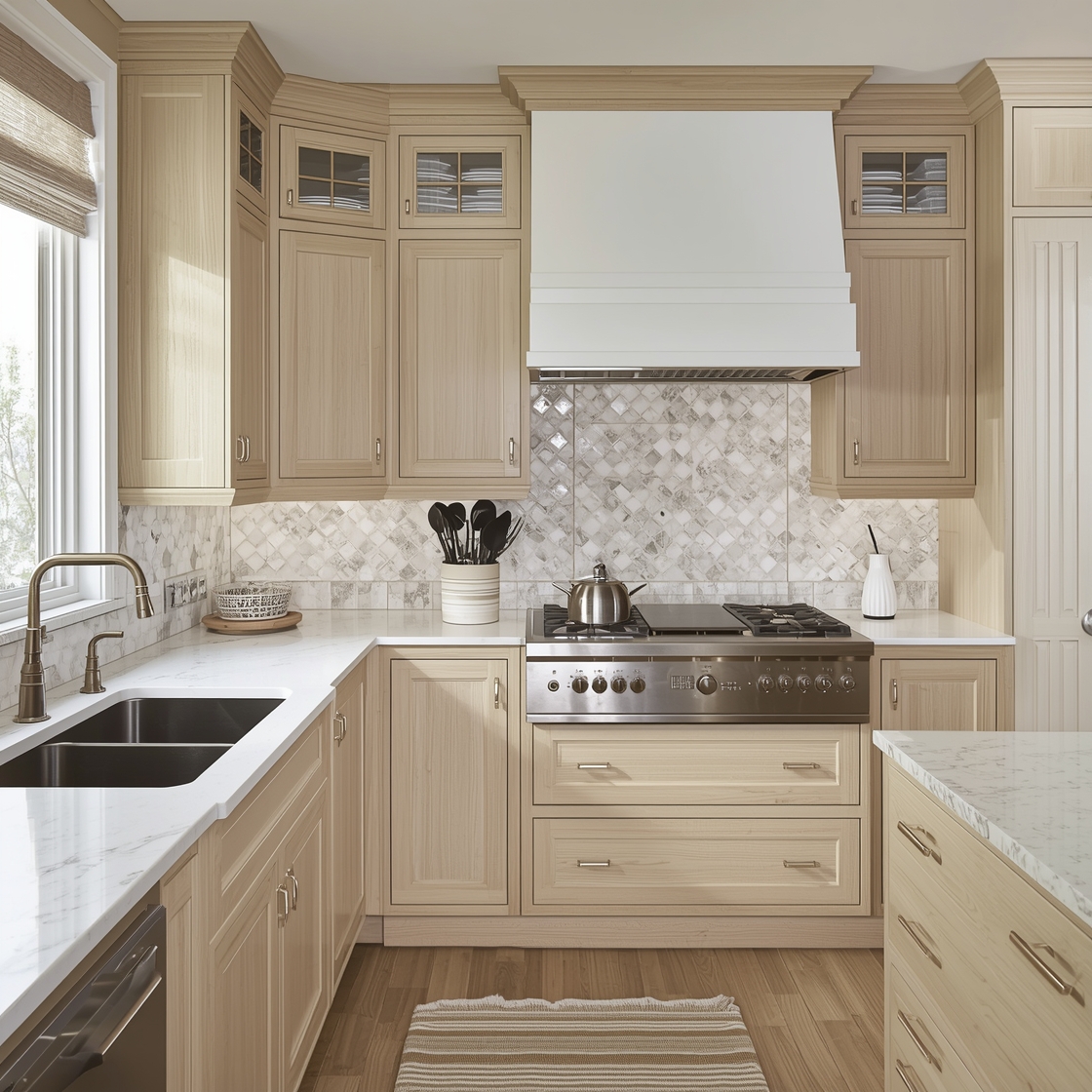 white oak kitchen cabinets designs