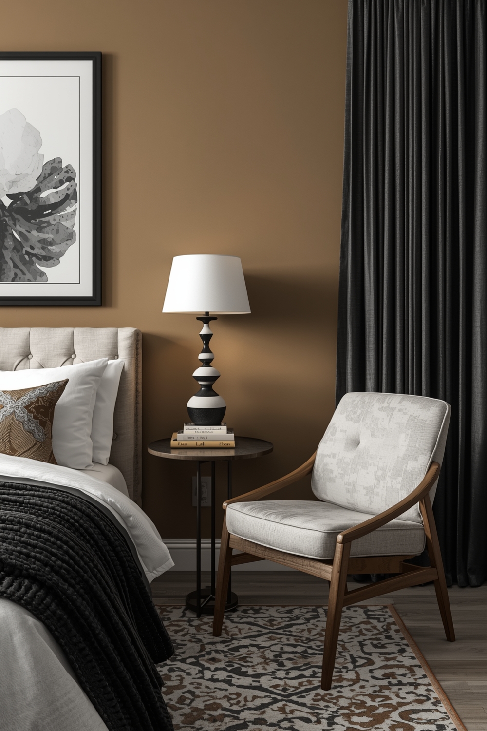 Accent Walls in Monochrome Rooms
