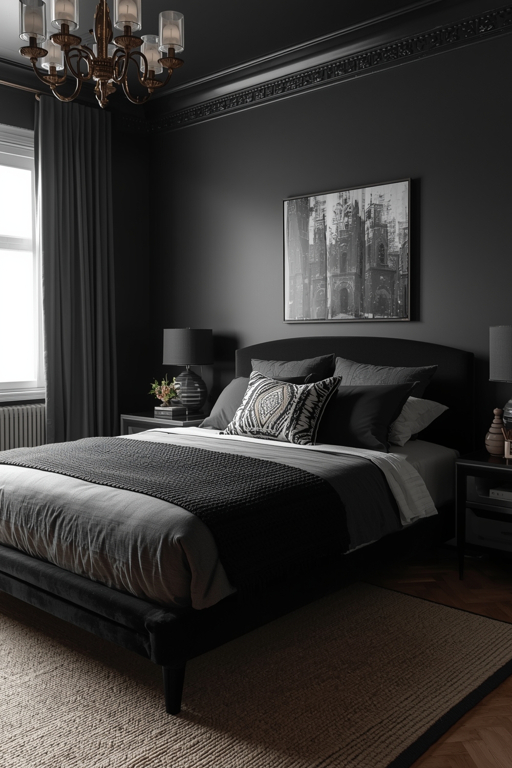 Accessorizing Black Bedrooms