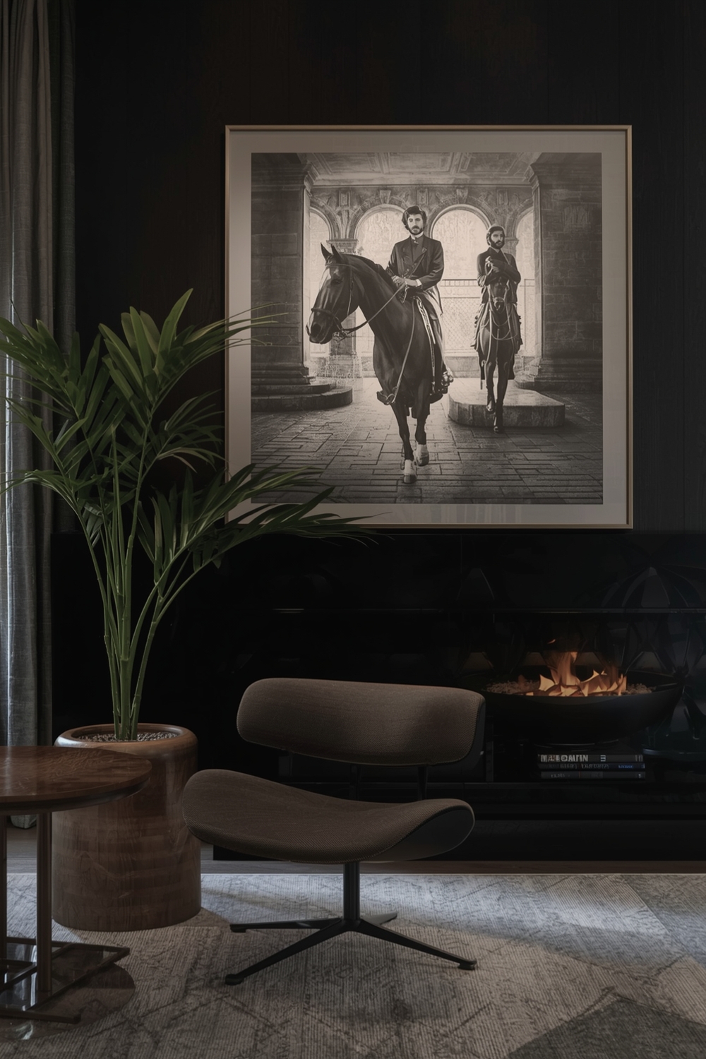 Black Wall & Lighting Inspiration