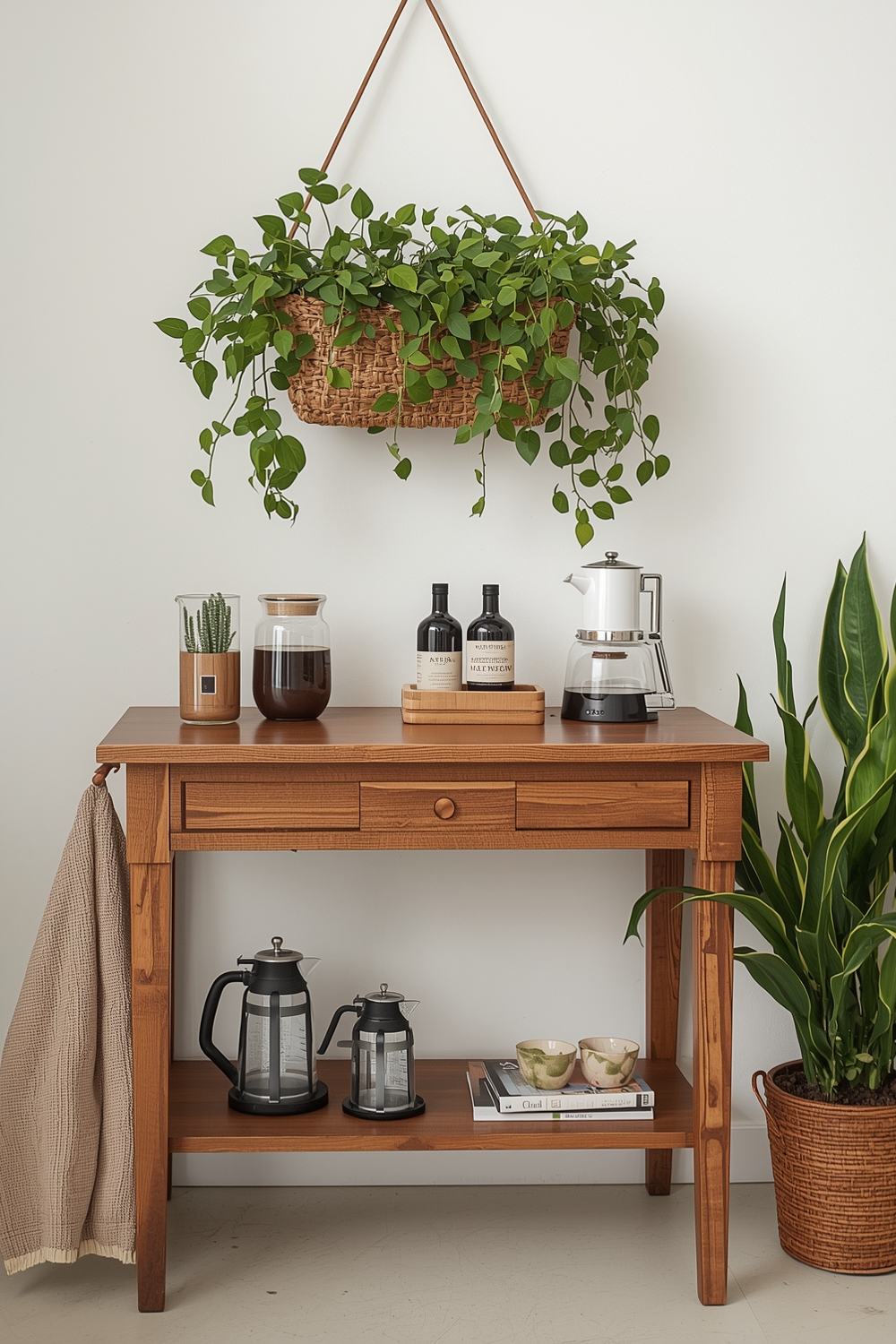 Coffee Bar Plant Decor