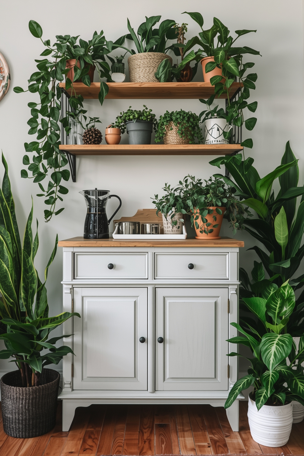 Coffee Bar Plant Ideas