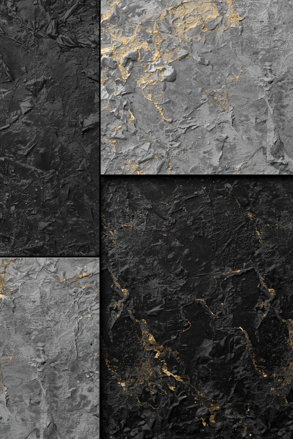 Layered Textures in Grey & Black