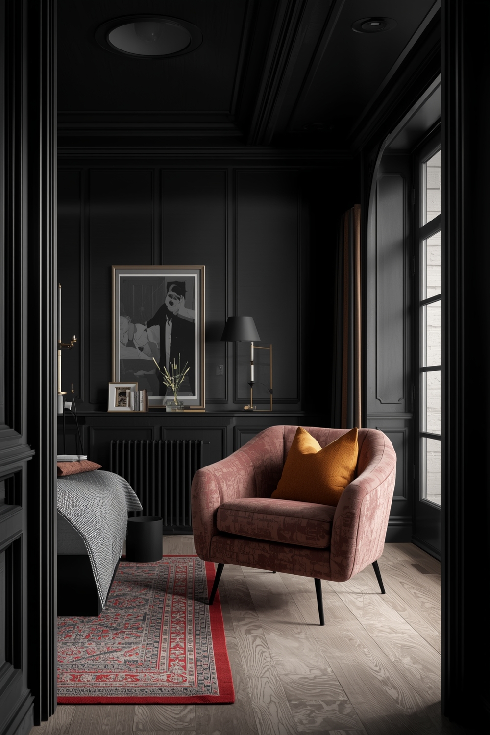 Lighting That Highlights Black Interiors