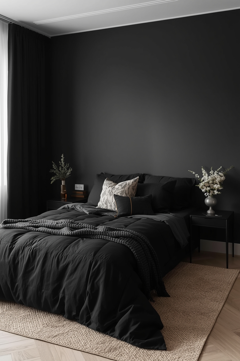 Minimalist Black Bedroom Hacks