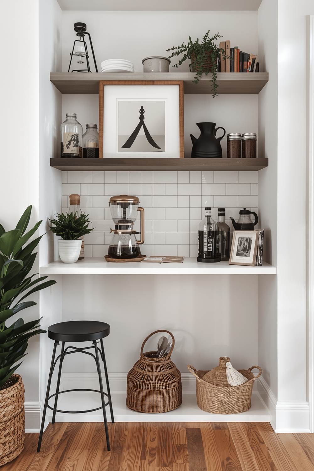 Minimalist Coffee Bar Styling
