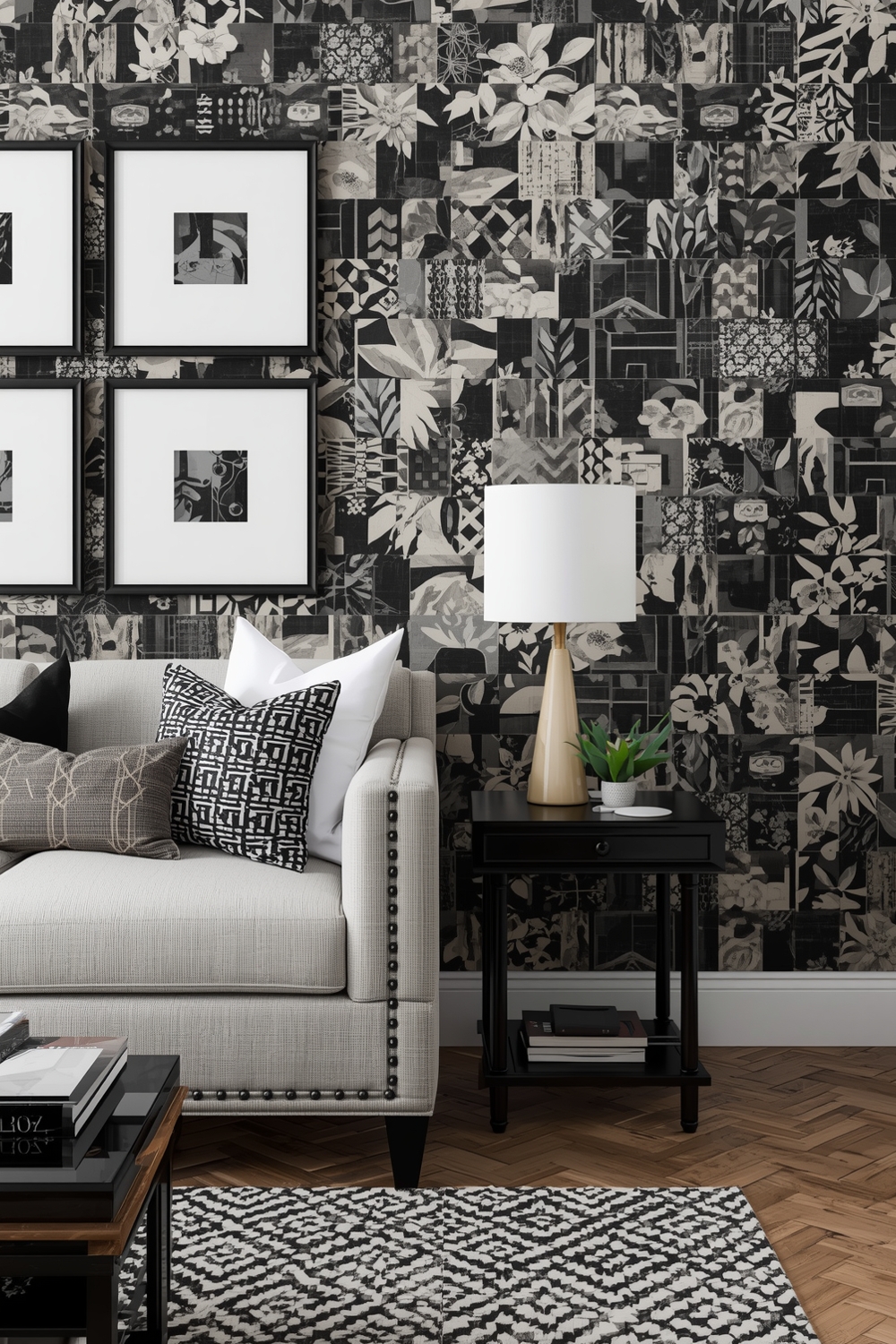 Mixing Patterns in Black & Grey