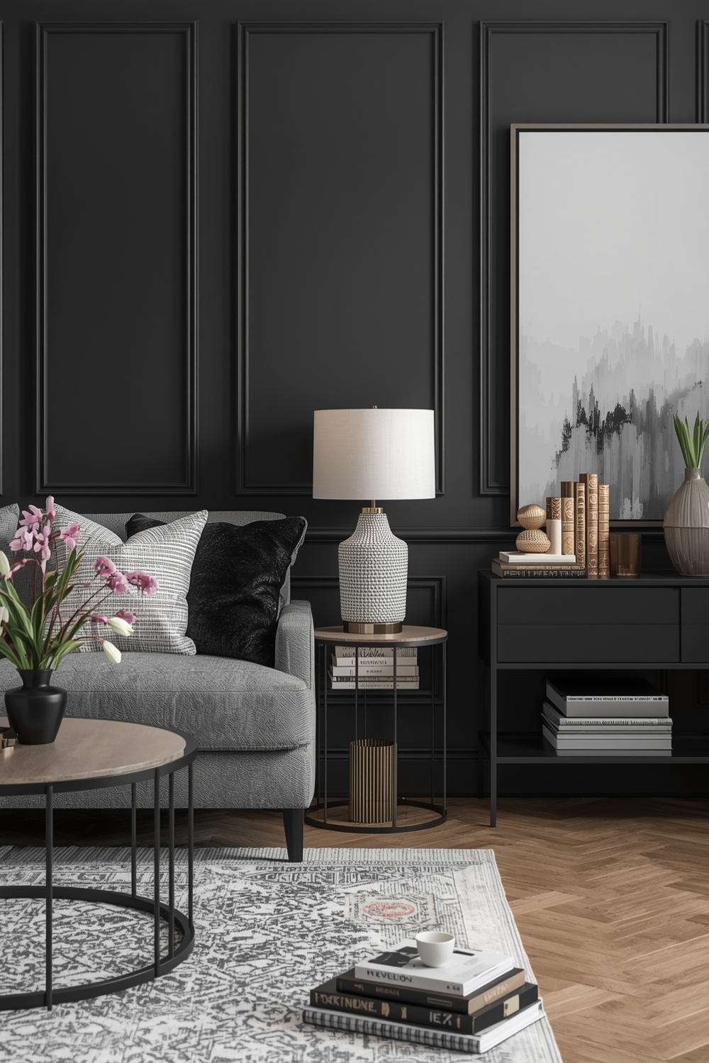 Mixing Shades of Grey & Black