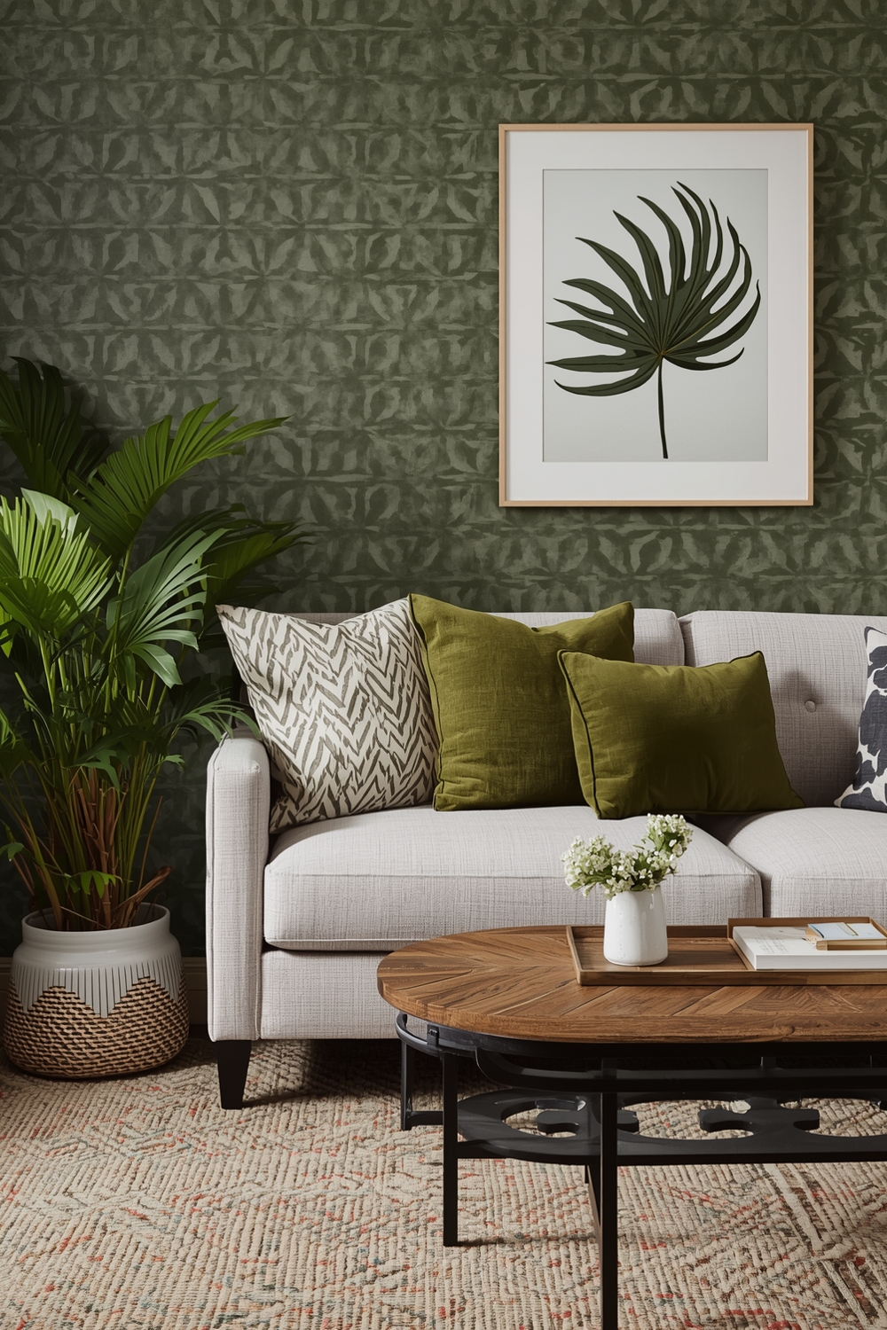 Olive Green & Pattern Play