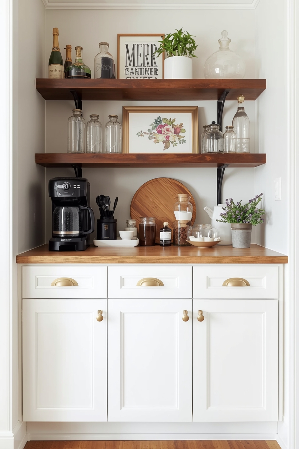 Stylish Coffee Bar Organization