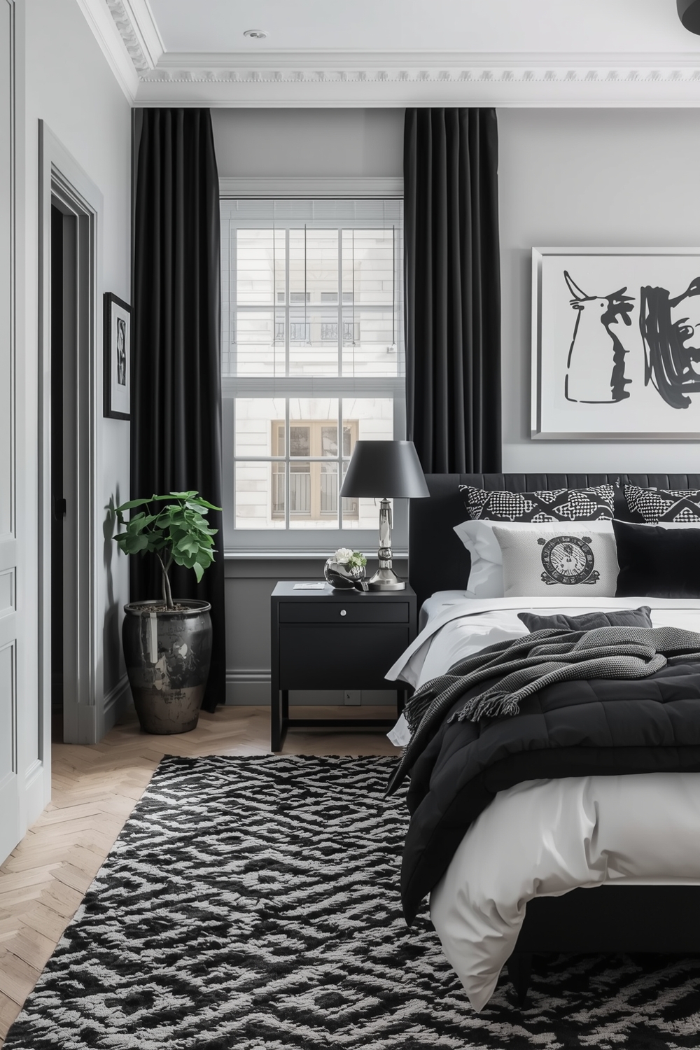 Stylish Monochrome Bedrooms